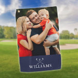 Personalised Name Golf Clubs Photo Navy Blue Golf Towel<br><div class="desc">Personalise with your special photo and name in classic typography to create a unique golf gift and keepsake for any golfer. Designed by Thisisnotme©</div>