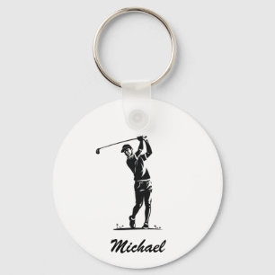 Personalised Name Golf Player Golfer Golfing       Key Ring