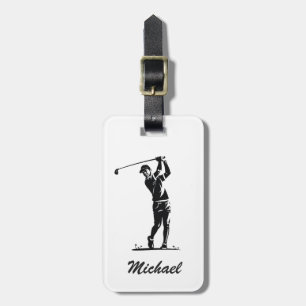 Personalised Name Golf Player Golfer Golfing       Luggage Tag