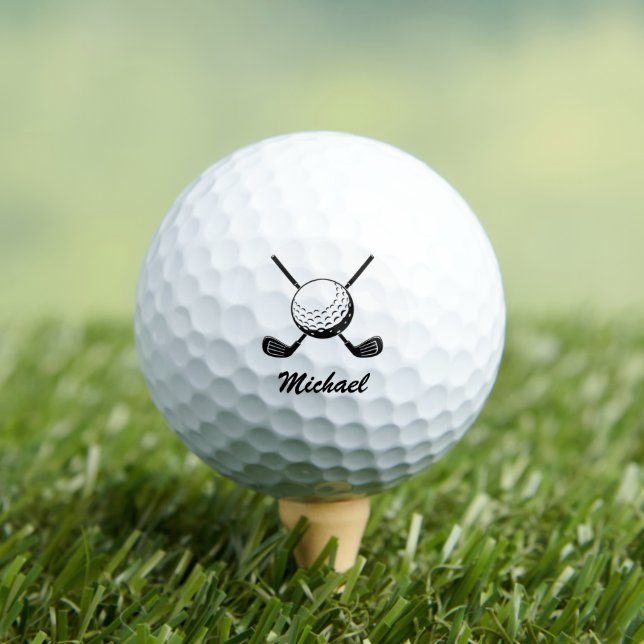 Personalised Name Golf stick ball Golfer Golfing   (Insitu Tee)