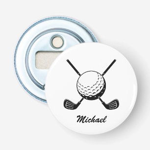 Personalised Name Golf stick ball Golfer Golfing Bottle Opener