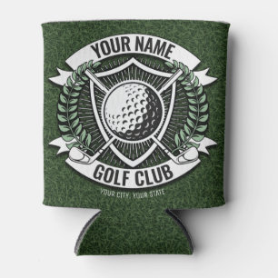Personalised NAME Golfer Golf Club Turf Clubhouse Can Cooler