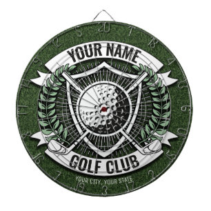Personalised NAME Golfer Golf Club Turf Clubhouse Dartboard