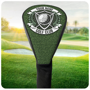 Personalised NAME Golfer Golf Club Turf Clubhouse Head Cover