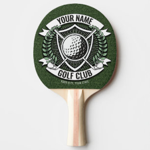 Personalised NAME Golfer Golf Club Turf Clubhouse Ping Pong Paddle