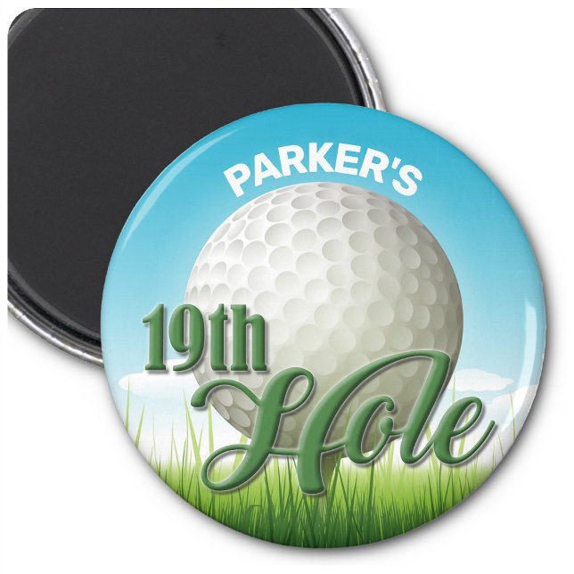 Personalised NAME Golfer Golf Pro Ball 19th Hole Magnet (Creator Uploaded)