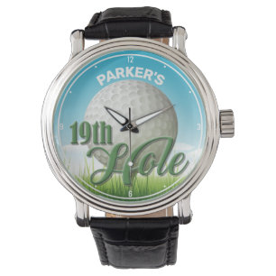 Personalised NAME Golfer Golf Pro Ball 19th Hole Watch