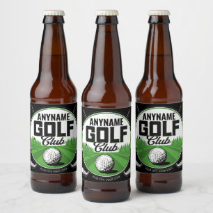 Personalised NAME Golfing Pro Golf Club Player Beer Bottle Label