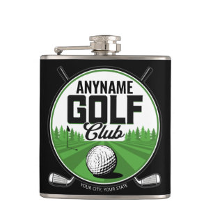 Personalised NAME Golfing Pro Golf Club Player   Hip Flask