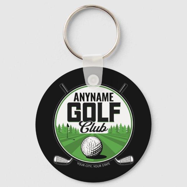 Personalised NAME Golfing Pro Golf Club Player   Key Ring (Front)