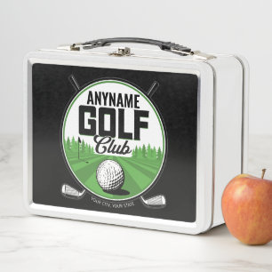 Personalised NAME Golfing Pro Golf Club Player  Metal Lunch Box