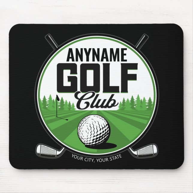 Personalised NAME Golfing Pro Golf Club Player   Mouse Pad (Front)