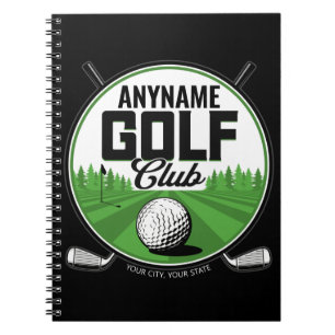 Personalised NAME Golfing Pro Golf Club Player Notebook