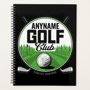 Personalised NAME Golfing Pro Golf Club Player Planner