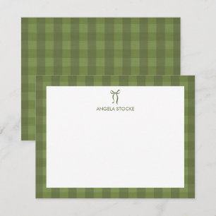 Personalised Name Green Bow Card