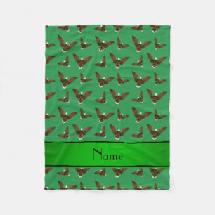 Personalised name green eagles fleece blanket