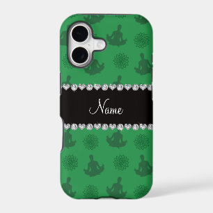 Personalised name green yoga pattern