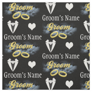 Personalised Name Groom Bridal Party Wedding Fabric