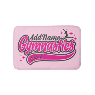 Personalised NAME Gymnast Split Leap Gymnastics Bath Mat