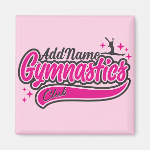 Personalised NAME Gymnast Split Leap Gymnastics  Magnet