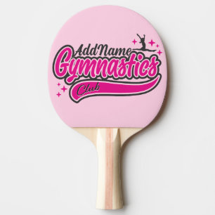 Personalised NAME Gymnast Split Leap Gymnastics  Ping Pong Paddle