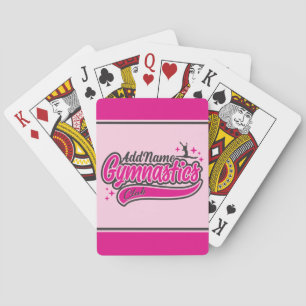 Personalised NAME Gymnast Split Leap Gymnastics  Playing Cards