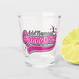 Personalised NAME Gymnast Split Leap Gymnastics Shot Glass