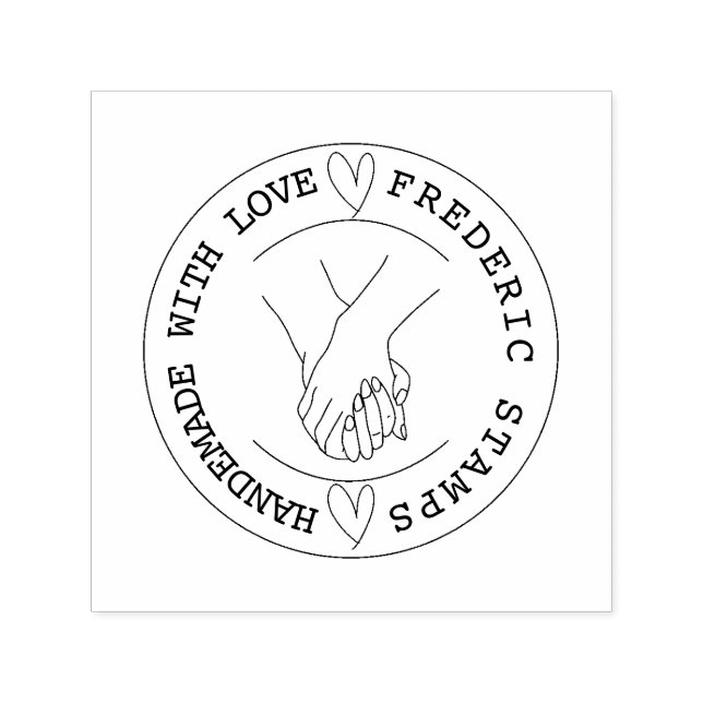 Personalised Name Handmade with Love   Self-inking Stamp (Design)