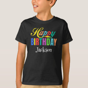 Personalised Name Happy Birthday Gift Custom T-Shirt