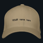 Personalised Name Hat<br><div class="desc">Have your real name or your caching name embroidered on the front of this cap.</div>