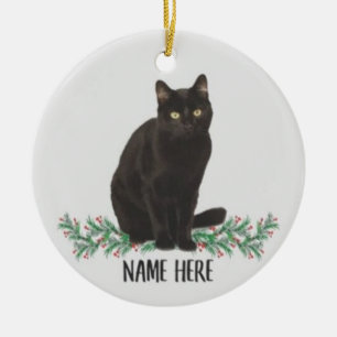 Personalised Name Havana Cat Black Gifts 2022 Chri Ceramic Ornament