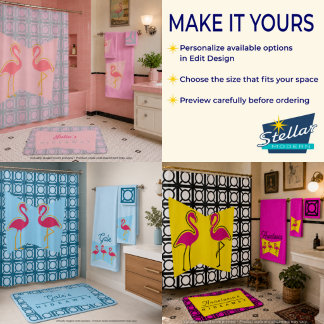 Personalised Name Hideaway MCM Bath Mat
