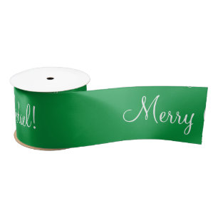 Personalised Name Holiday Christmas Gift Satin Rib Satin Ribbon