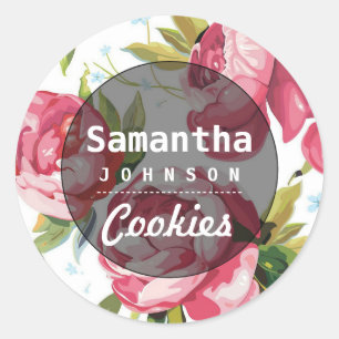 Personalised Name Homemade Cookies Bakery Labels