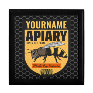 Personalised NAME Honey Bee Apiary Beehives Farm  Gift Box