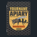 Personalised NAME Honey Bee Apiary Beehives Farm  iPad Pro Cover<br><div class="desc">Personalised ADD NAME Honey Bee Apiary Beehives Farm Design - Add your Name or Custom Text!</div>