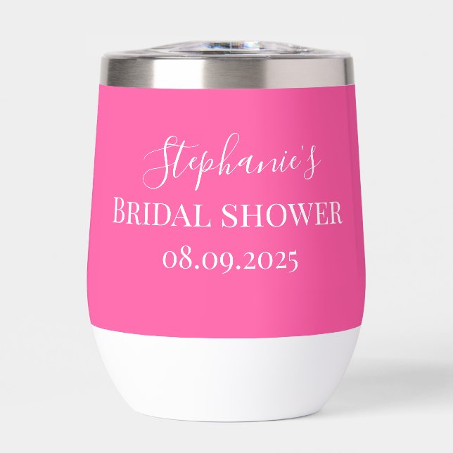 Personalised Name Hot Pink Script Monogram (Front)