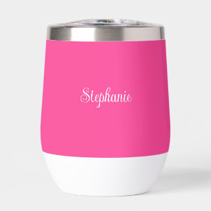 Personalised Name Hot Pink Script Monogram