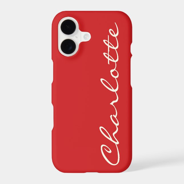 Personalised Name in Script Typography Modern Red (Back)