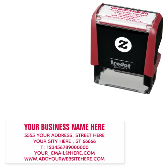 Personalised Name Info Address Self-inking Stamp (In Situ)