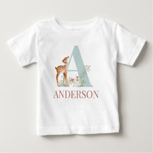 Personalised Name Initial Letter A Baby T-Shirt