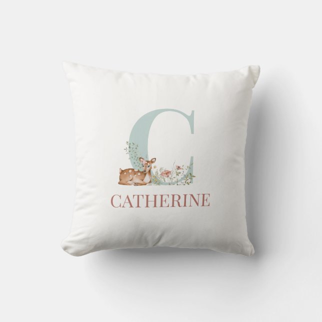Personalised Name Initial Letter C Cushion (Front)