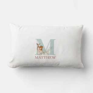 Personalised Name Initial Letter M Lumbar Cushion