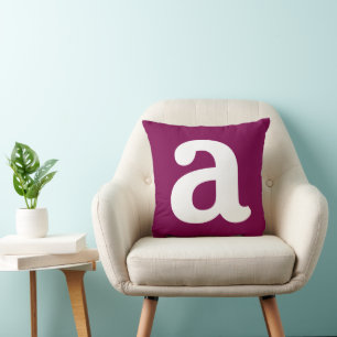 Personalised Name Initial Stylish Modern Minimal  Cushion