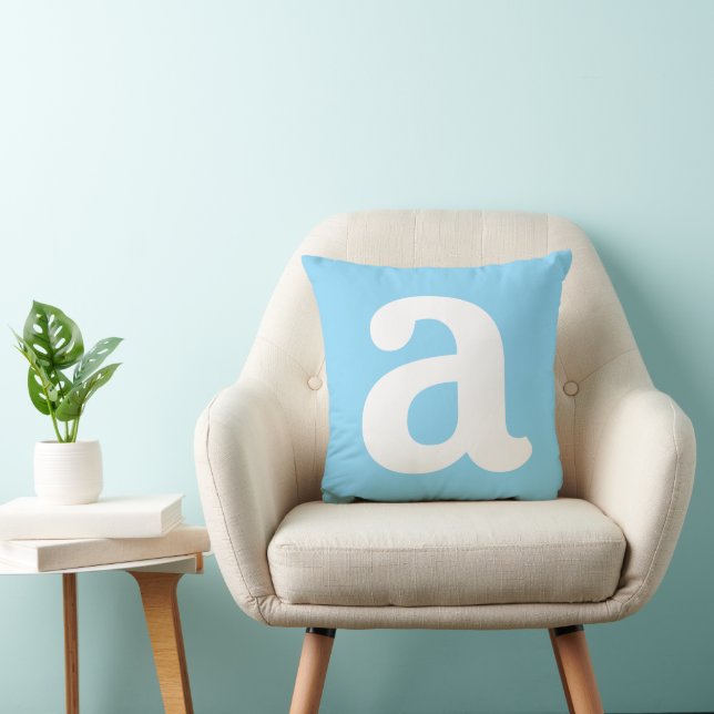 Personalised Name Initial Stylish Modern Minimal  Cushion (Chair)