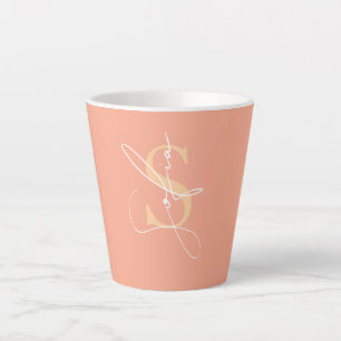 Personalised name initials  latte mug