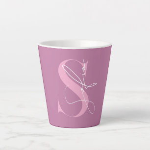 Personalised name initials  latte mug