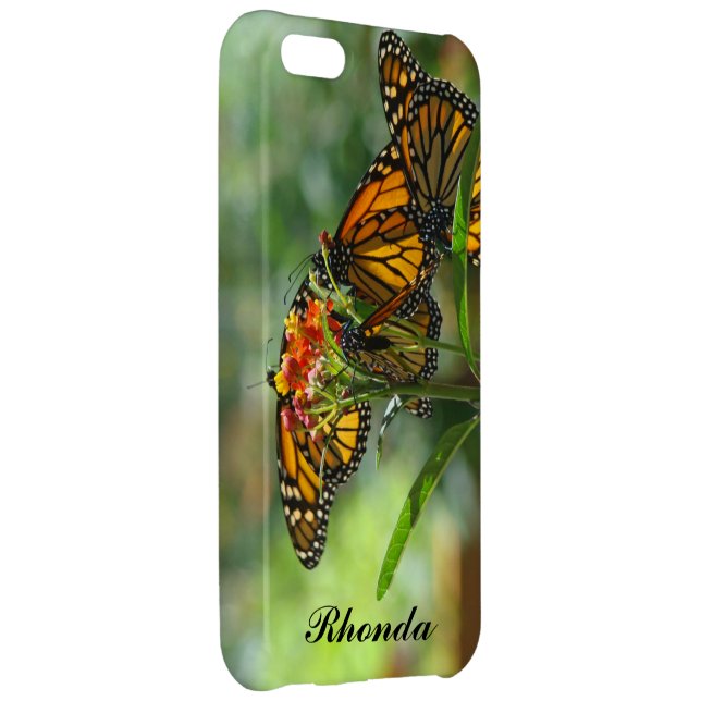 Personalised Name iPhone 5 cases Monarch Butterfly (Back Right)