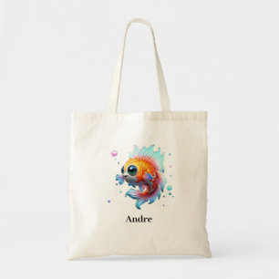 Personalised Name Japanese Koi Fish Tote Bag