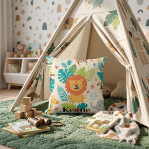 Personalised Name Jungle Fun Cushion